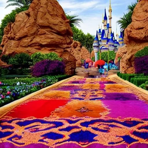 Image similar to a magic carpet, disney style