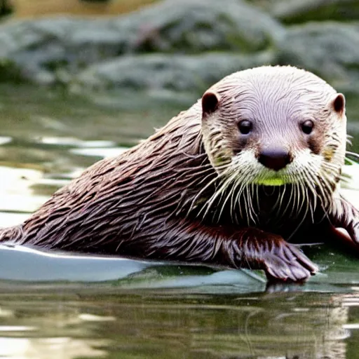 Prompt: otter raw yolk