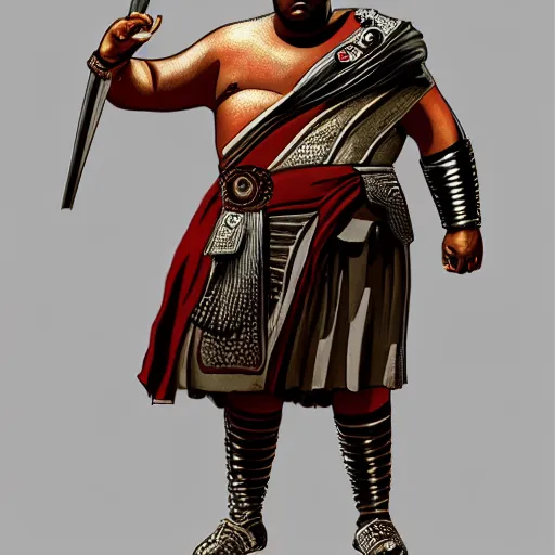 Prompt: The Notorious BIG as a roman gladiator, concept art, trending on ArtStation
