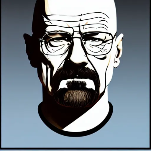 Image similar to a detailed portrait of walter white with face tattoos, art illustration, incredibly highly detailed and realistic, 8 k, sharp focus