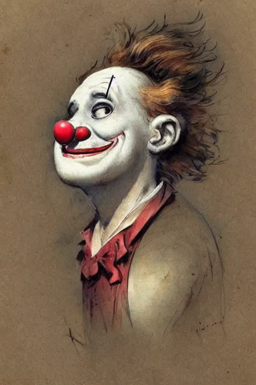 Image similar to ( ( ( ( ( 1 9 5 0 s french clown. muted colors. ) ) ) ) ) by jean - baptiste monge!!!!!!!!!!!!!!!!!!!!!!!!!!!