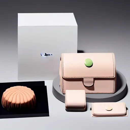 Image similar to jonathan ive dieter rams mooncake 🥮 handbag 👜 👝 packaging