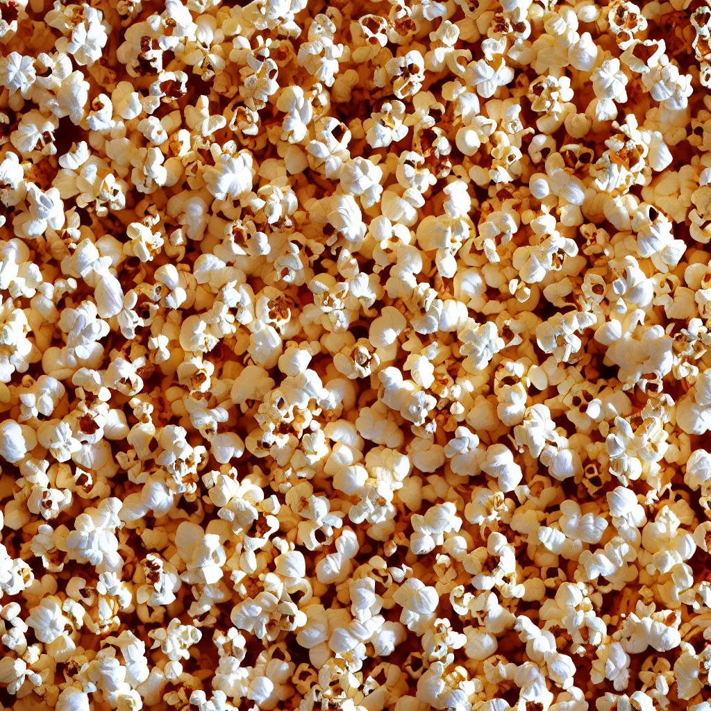 Prompt: seamless popcorn texture art, 4k