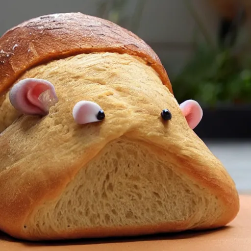 Image similar to rat made out of bread