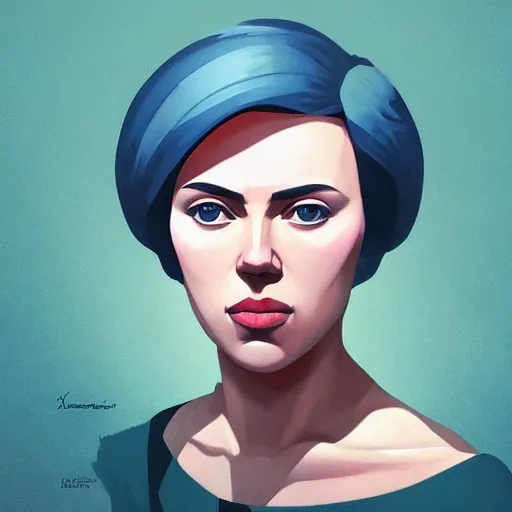 Image similar to face icon stylized minimalist bolshevik leader nadezhda konstantinovna krupskaya played by scarlett johansson, loftis, cory behance hd by jesper ejsing, by rhads, makoto shinkai and lois van baarle, ilya kuvshinov, rossdraws global illumination