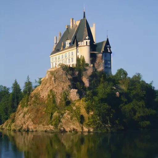 Image similar to castle in the casper friedrich.