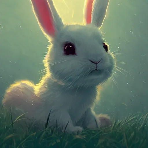 Image similar to cute rabbit by victo ngai and andreas rocha and greg rutkowski trending on artstation unreal engine 8 k hd wallpaperjpeg artifact blur