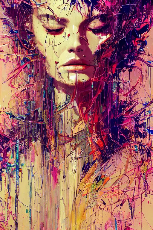 Prompt: abstract beauty, approaching perfection, pure form, golden ratio, by carne griffiths and wadim kashin