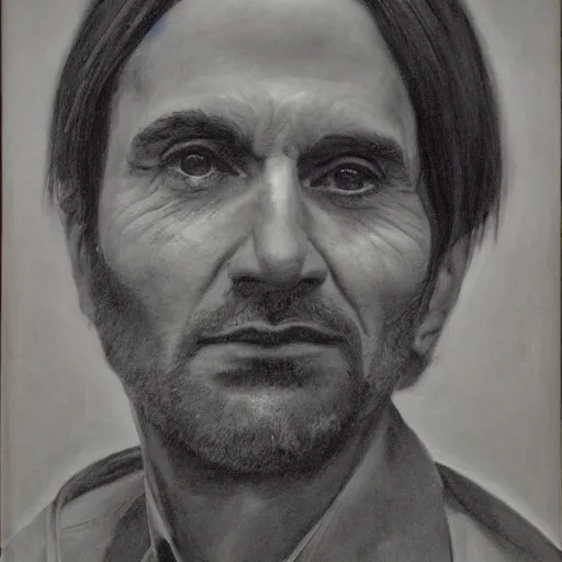 Image similar to ramiz karaeski, realistic, portrait