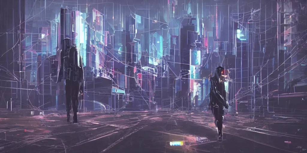 Image similar to equilateral cyberpunk