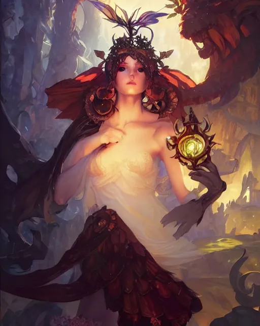 Image similar to Odin Sphere leifthrasir Vanillaware , D&D, fantasy, intricate, elegant, highly detailed, digital painting, artstation, concept art, matte, sharp focus, illustration, hearthstone, art by Artgerm and Greg Rutkowski and Alphonse Mucha