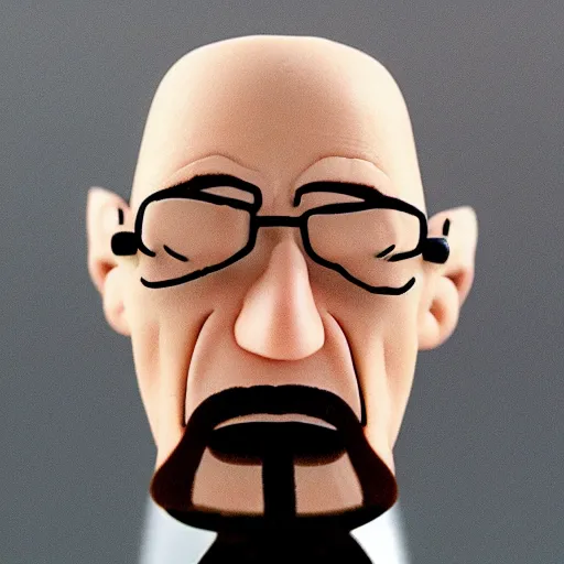 Prompt: a stopmotion animation toy of walter white