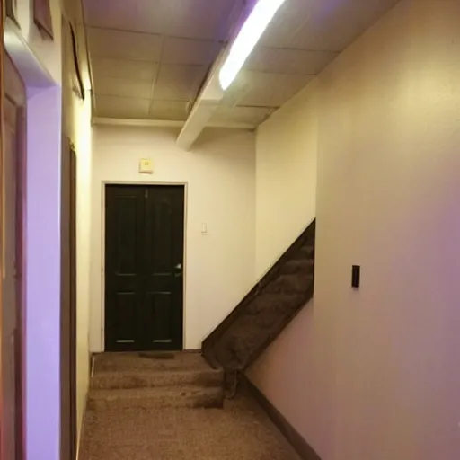 Image similar to an empty basement hallway, craigslist photo