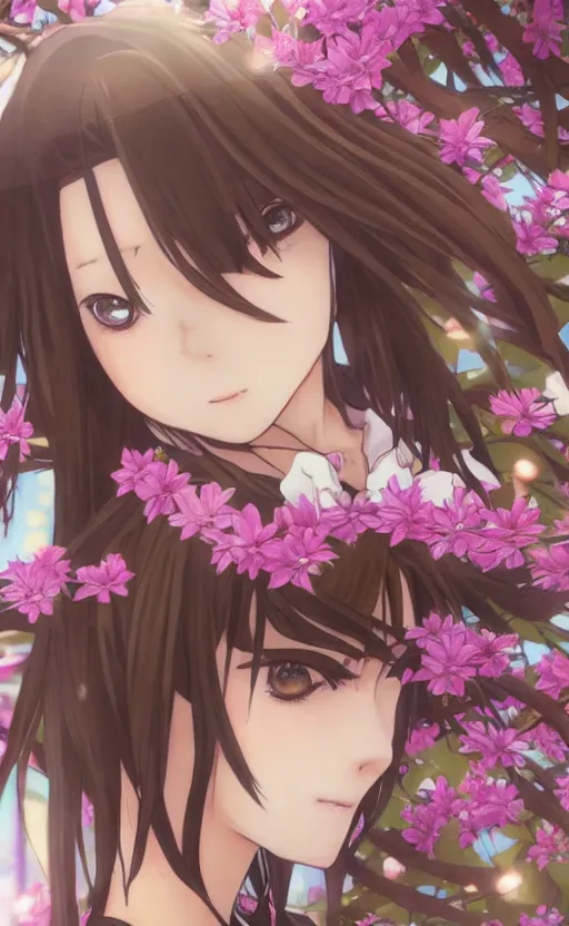 Prompt: anime style, gta 5, portrait of girl, yukata clothing, sakura tree in background, brown short hair, hair down, symmetrical facial features, from arknights, hyper realistic, happy eyes, extreme detail, 4 k drawing, safebooru, realistic lighting, by alphonse mucha, greg rutkowski, sharp focus, backlit