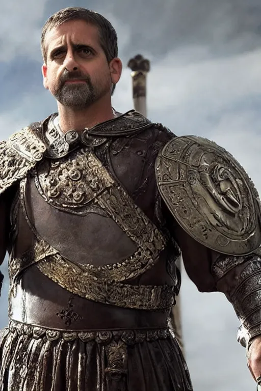 Image similar to Steve Carell as roman king