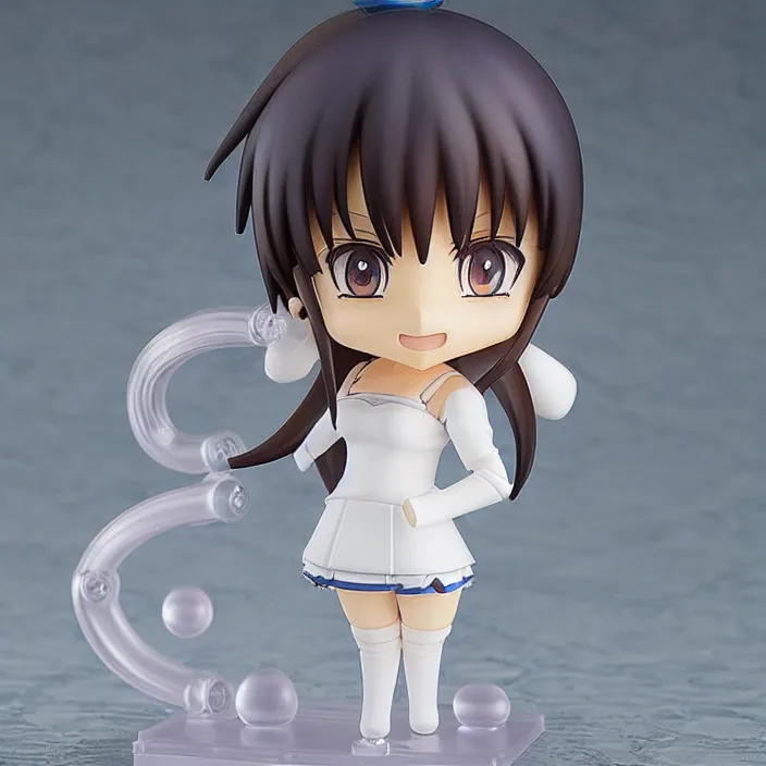 Image similar to an anime nendoroid of the water droplet, figurine, detailed product photo