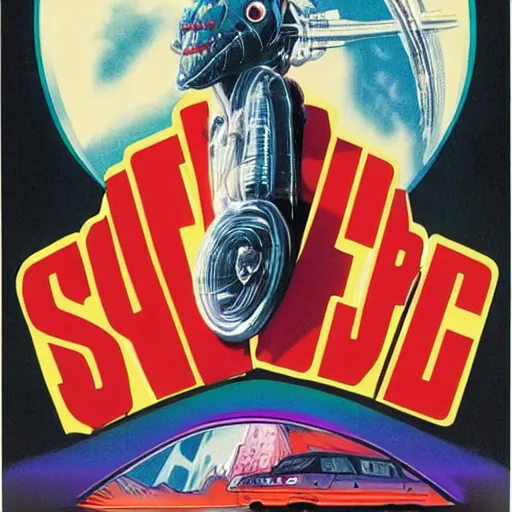 Prompt: 1980s poster for scifi film directed by Steven Spielberg