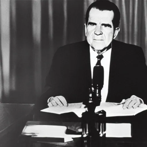 Prompt: A still of Richard Nixon as Maleficent