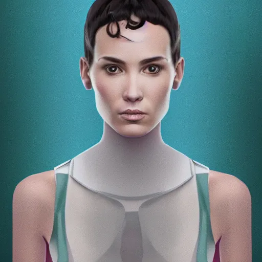 Image similar to Portrait of Ava from Ex-Machina, digital art