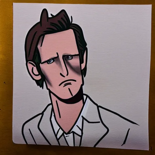 Image similar to Matt Smith in style of Rick and Morty