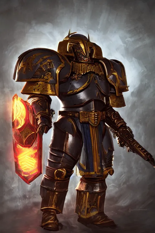 Image similar to armor portrait heros warhammer 4 0 k horus heresy fanart - the primarchs emperor by johannes helgeson animated with vfx concept artist & illustrator global illumination ray tracing hdr fanart arstation zbrush central hardmesh 8 k octane renderer comics stylized