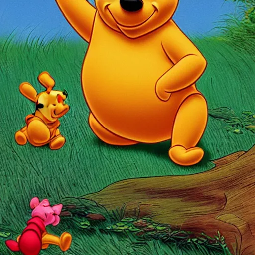 Image similar to winnie the pooh copyrights himself