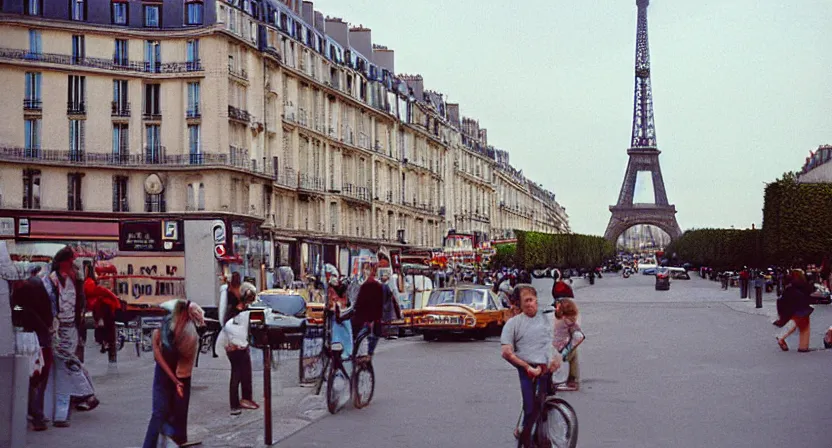 Image similar to Paris!!! in the 1980s!!!! still photograph! kodak kodacolor 200