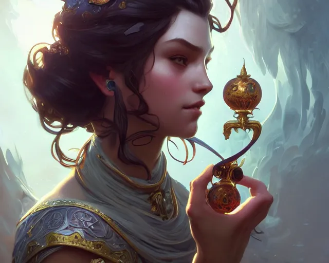 Image similar to photography of herva © guibert, deep focus, d & d, fantasy, intricate, elegant, highly detailed, digital painting, artstation, concept art, matte, sharp focus, illustration, hearthstone, art by artgerm and greg rutkowski and alphonse mucha