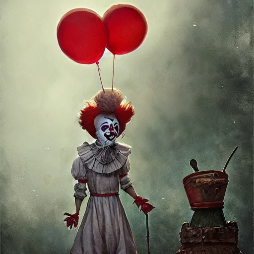 Prompt: pennywise as pulcinella, by esao andrews, by james jean, humorous illustration, hyperrealistic, big depth of field, warm colors, night scenery, low light, 3 d octane render, 4 k, conceptart, hyperdetailed, hyperrealistic, trending on artstation