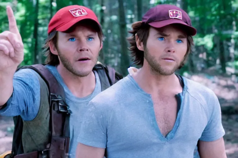 Image similar to live action film still of ( christ pratt ) as ash ketchum in the new sci - fi movie