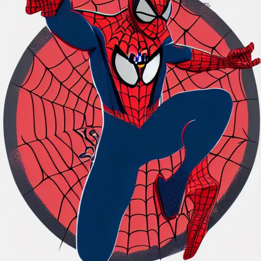 Prompt: spiderman vector art, trending on art station