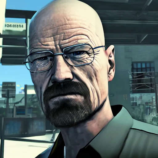 Prompt: Walter White in a GTA background 4k detail