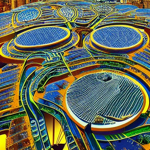 Image similar to solarpunk San Francisco painting by Vincent Callebaut