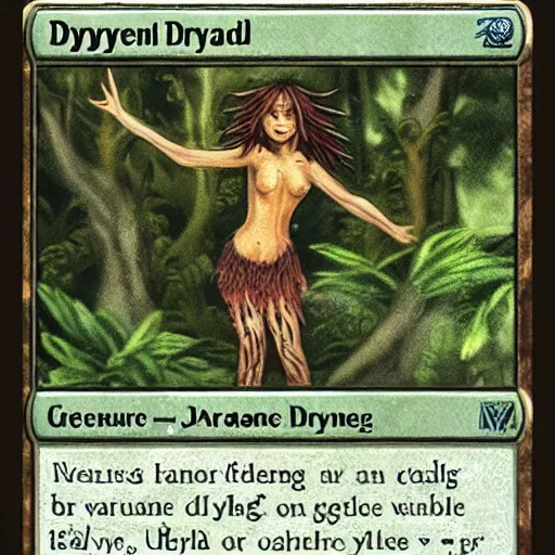 Prompt: Dryad wandering the jungle