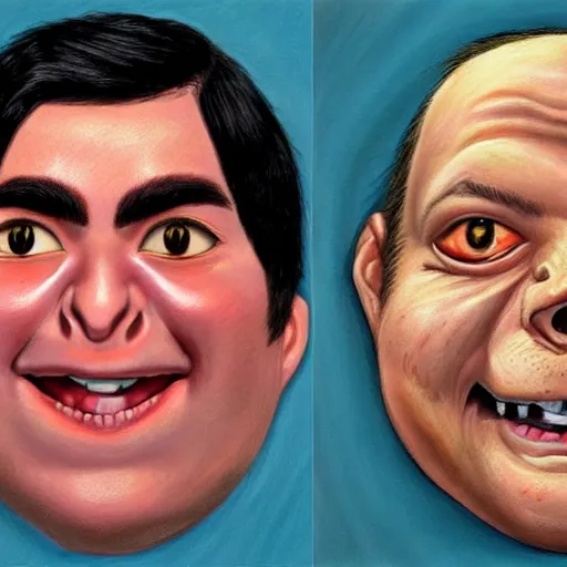 Prompt: beautiful lifelike painting of martin shkreli garbage pail kid, hyperreal detailed facial features and uv lighting, art by ed roth and basil wolverton