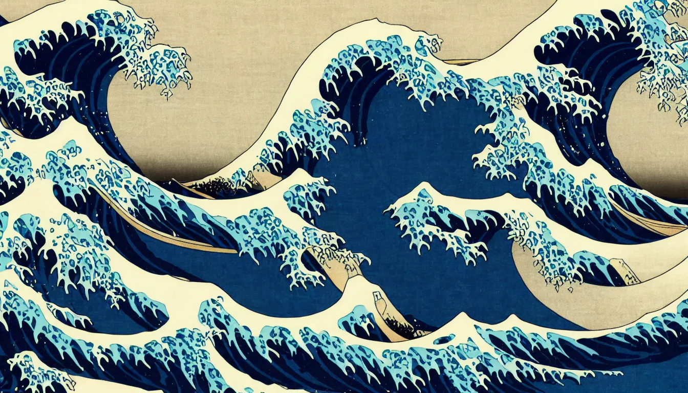 Image similar to chillwave hokusai