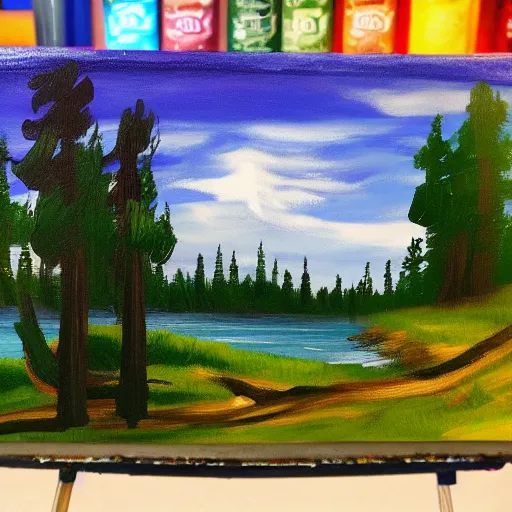 Prompt: gpu painting with bob ross