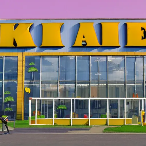 Image similar to ikea in the style of simon stalenhag,