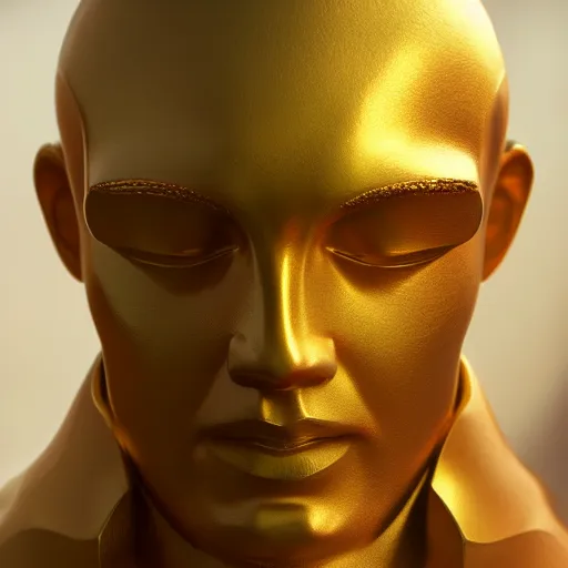 Image similar to portrait of king gold statue reflect chrome, 8 k uhd, unreal engine, octane render in the artstyle of finnian macmanus, john park and greg rutkowski