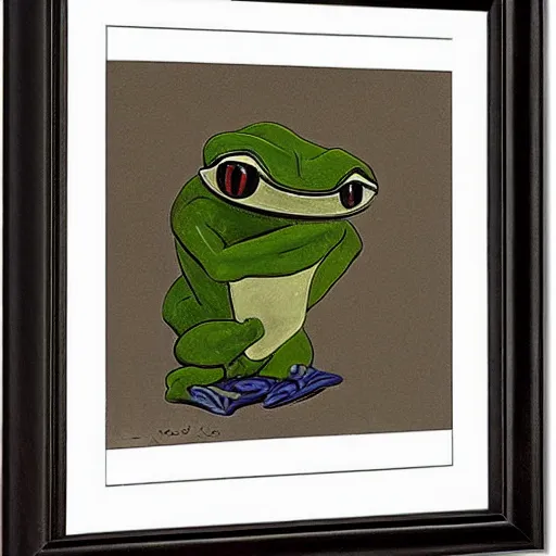 Prompt: pepe the frog gassed by john singer sargent
