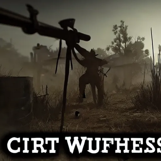 Image similar to hunt showdown western weapons burning city cinematic highly detailled