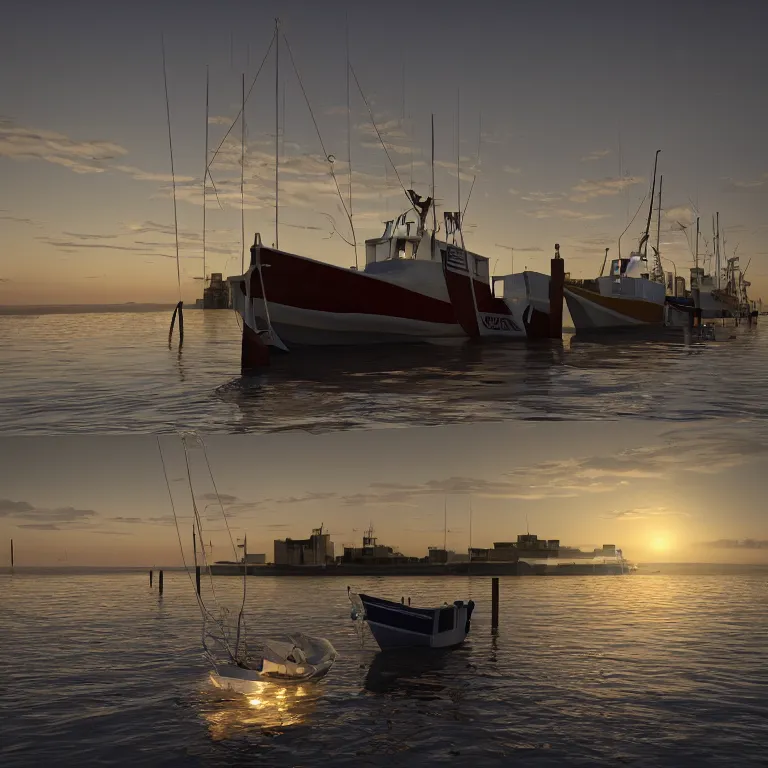 Prompt: a picture of a rising tide lifts all boats. visual art, 8 k resolution, 3 d modelling, accent lighting