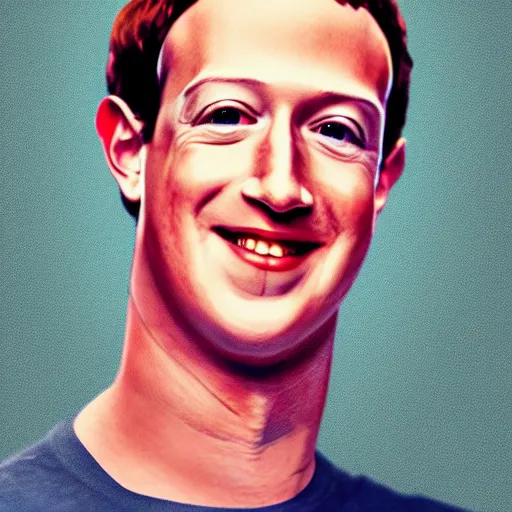 Prompt: mark zuckerberg as the face of a robot