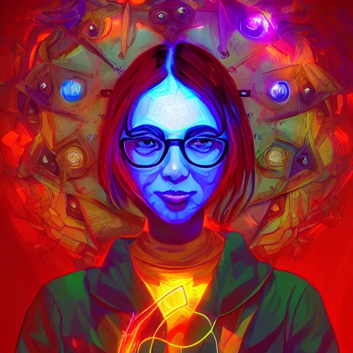 Image similar to skill magic geek inside matrix deepdream radiating a glowing aura stuff loot legends stylized digital illustration video game icon artstation lois van baarle, ilya kuvshinov, rossdraws,