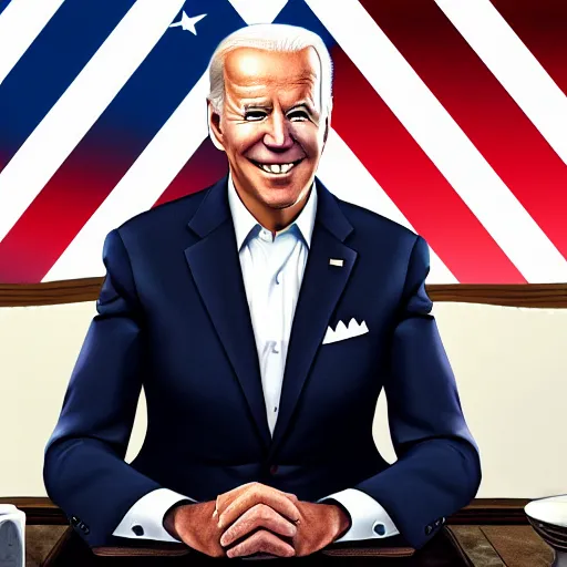 Image similar to Joe Biden gta Loading screen, 8k