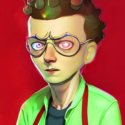 Image similar to morty from rick and morty as a human, highly detailed portrait, digital painting, artstation, concept art, smooth, sharp foccus ilustration, artstation hq