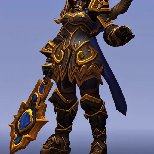 Image similar to world of warcraft paladin, intense, highly detailed, 8 k