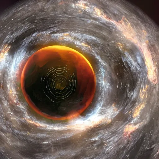 Image similar to a black hole dematerializing planet earth