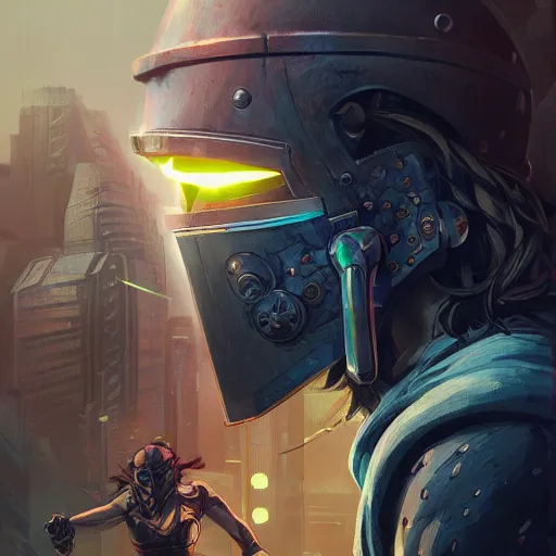 Image similar to cyberpunk viking helmet mask warrior goddess robot ninja fantasy, art gta 5 cover, official fanart behance hd artstation by jesper ejsing, by rhads, makoto shinkai and lois van baarle, ilya kuvshinov, ossdraws