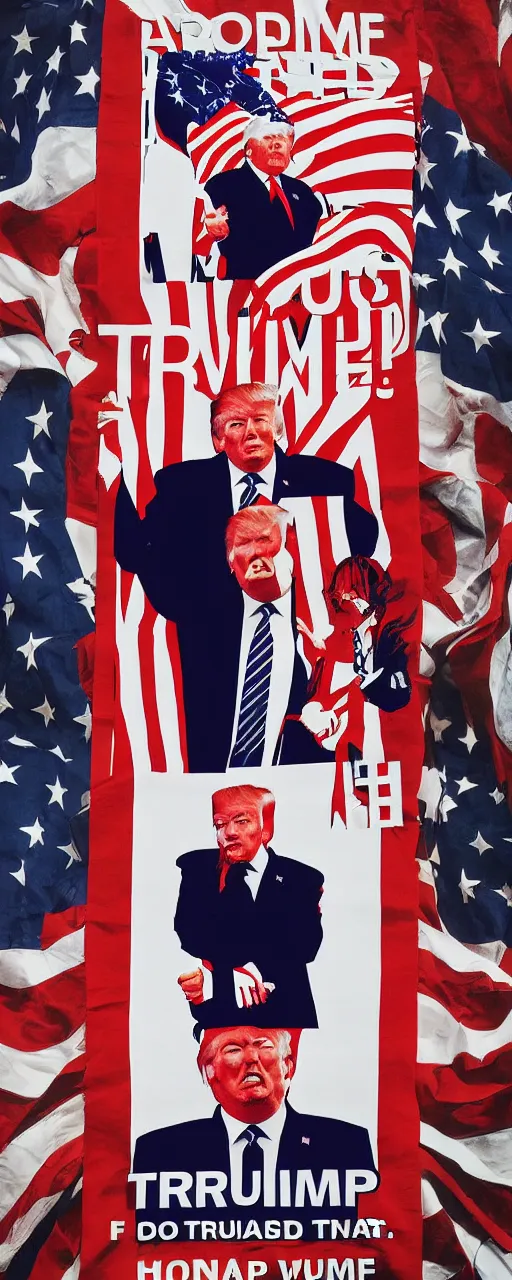 Image similar to donald trump trumpwave apotheosis poster, patriotic, nationalist, stoic, heroic, in the style of propaganda art